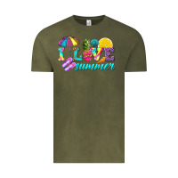 Vintage Olive i love summer Vintage Tee - texasbilliewilder