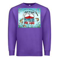 Purple show me your bobbers and i will show my rod Premium Sweatshirt - MaliasSmallBusiness