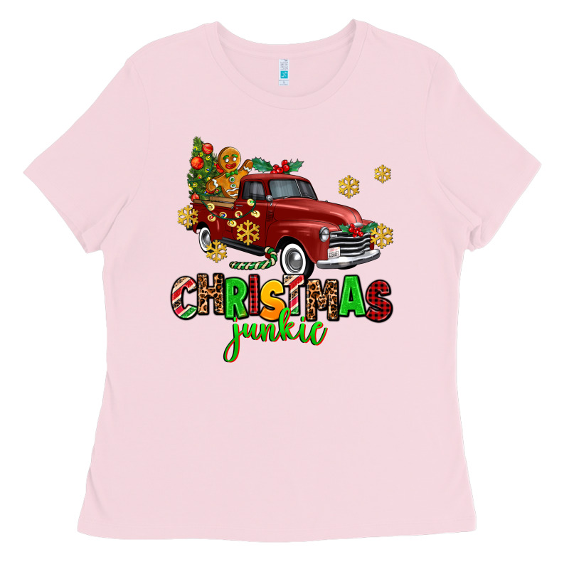 Christmas Junkie Ladies Tee by AdoDesignShop | Teevron