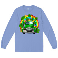 Colony Blue st patricks shamrock gold rainbow truck Long Sleeve Tee - FaDigitalArtStudio