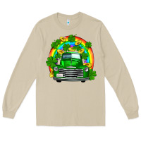 Mushroom st patricks shamrock gold rainbow truck Long Sleeve Tee - FaDigitalArtStudio
