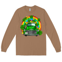 St Patricks Shamrock Gold Rainbow Truck Long Sleeve Tee | Teevron