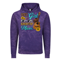 Cloud Purple just a girl who loves country music Vintage Hoodie - texasbilliewilder