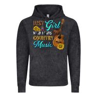 Vintage Black just a girl who loves country music Vintage Hoodie - texasbilliewilder