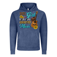 Vintage Denim just a girl who loves country music Vintage Hoodie - texasbilliewilder