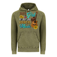 Vintage Olive just a girl who loves country music Vintage Hoodie - texasbilliewilder