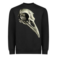 Black Raven Skull Heavyweight Sweatshirt - RanaPortraitStore