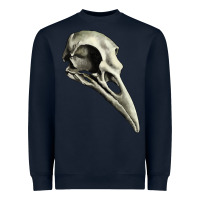 Navy Raven Skull Heavyweight Sweatshirt - RanaPortraitStore