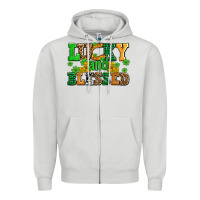 Lucky And Blessed With Coins And Shamrocks Zipper Hoodie | Teevron