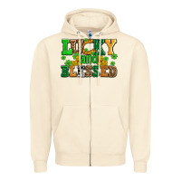Sandshell lucky and blessed with coins and shamrocks Zipper Hoodie - AdoDesignShop