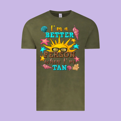 I M A Better Person When I M Tan Vintage Tee Designed By Texasbilliewilder
