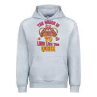 Heather Grey the queen is 70 long live the queen Urban Hoodie - Jasminsmagicworld