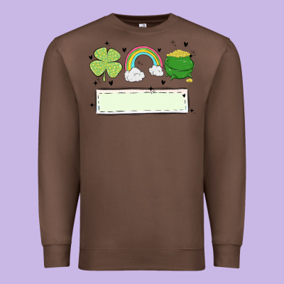 St Patrick's Trio Name Patch Premium Sweatshirt Designed By Maliassmallbusiness