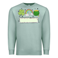 Seafoam st patrick's trio name patch Premium Sweatshirt - MaliasSmallBusiness