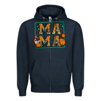 Navy basketball mama Zipper Hoodie - Jasminsmagicworld