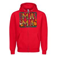 Red basketball mama Zipper Hoodie - Jasminsmagicworld