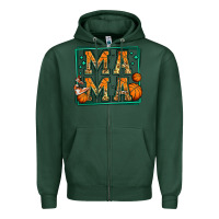 Sports Green basketball mama Zipper Hoodie - Jasminsmagicworld