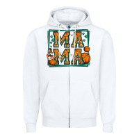 White basketball mama Zipper Hoodie - Jasminsmagicworld