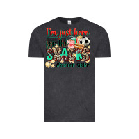 Vintage Black i'm just here for the snacks #soccer sister Vintage Tee - Zillion Design Studio