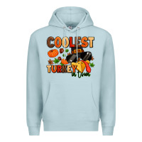 Blue Mist coolest turkey in town Premium Hoodie - MaliasSmallBusiness