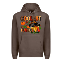 Coffee coolest turkey in town Premium Hoodie - MaliasSmallBusiness
