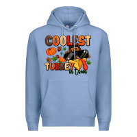 Colony Blue coolest turkey in town Premium Hoodie - MaliasSmallBusiness
