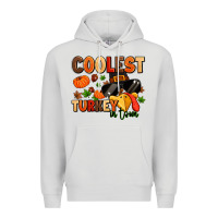 Dove Grey coolest turkey in town Premium Hoodie - MaliasSmallBusiness