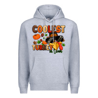 Heather Grey coolest turkey in town Premium Hoodie - MaliasSmallBusiness