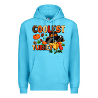Ocean Blue coolest turkey in town Premium Hoodie - MaliasSmallBusiness