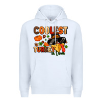 White coolest turkey in town Premium Hoodie - MaliasSmallBusiness
