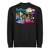 Black resting nurse face Heavyweight Sweatshirt - Zillion Design Studio