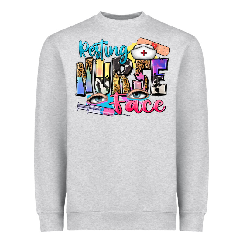 Resting Nurse Face Heavyweight Sweatshirt by Zillion Design Studio | Teevron