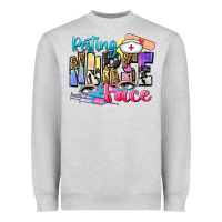 Heather Grey resting nurse face Heavyweight Sweatshirt - Zillion Design Studio