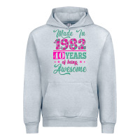Heather Grey made in 1982, 40 years of being awesome Urban Hoodie - Jasminsmagicworld