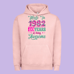 Made In 1982, 40 Years Of Being Awesome Urban Hoodie Designed By Jasminsmagicworld