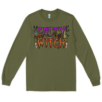 Army Green salty witch Long Sleeve Tee - RacoonDesign