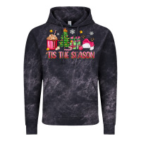 Cloud Black 'tis the season pink christmas Vintage Hoodie - Zillion Design Studio