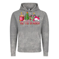 Cloud Rock 'tis the season pink christmas Vintage Hoodie - Zillion Design Studio