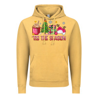 Vintage Mustard 'tis the season pink christmas Vintage Hoodie - Zillion Design Studio