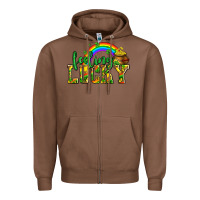 Chestnut feeling lucky with coins Zipper Hoodie - AdoDesignShop