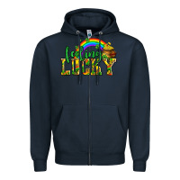 Navy feeling lucky with coins Zipper Hoodie - AdoDesignShop