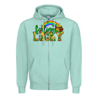 Feeling Lucky With Coins Zipper Hoodie | Teevron