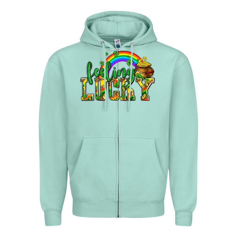 Feeling Lucky With Coins Zipper Hoodie by AdoDesignShop | Teevron