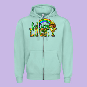 Feeling Lucky With Coins Zipper Hoodie Designed By Adodesignshop