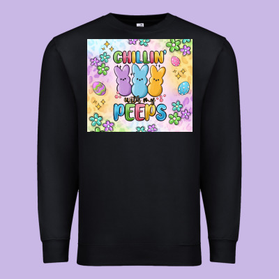 Chillin' With My Peeps Premium Sweatshirt Designed By Maliassmallbusiness