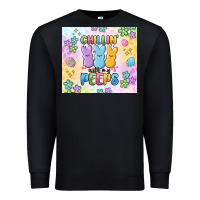 Black chillin' with my peeps Premium Sweatshirt - MaliasSmallBusiness