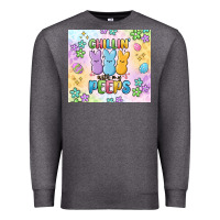 Charcoal Heather chillin' with my peeps Premium Sweatshirt - MaliasSmallBusiness