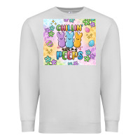 Dove Grey chillin' with my peeps Premium Sweatshirt - MaliasSmallBusiness