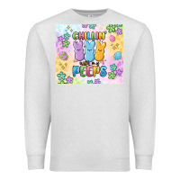Oatmeal Heather chillin' with my peeps Premium Sweatshirt - MaliasSmallBusiness