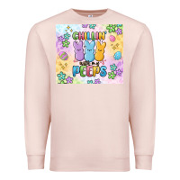 Pale Pink chillin' with my peeps Premium Sweatshirt - MaliasSmallBusiness